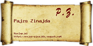 Pajzs Zinajda névjegykártya
